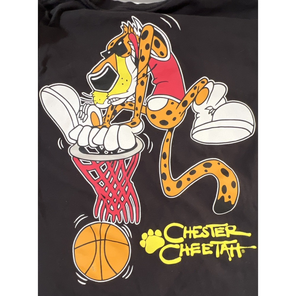 Cheetos Chester Cheetah Black Long Sleeve Shirt Adult‎ Size M Basketball Paws